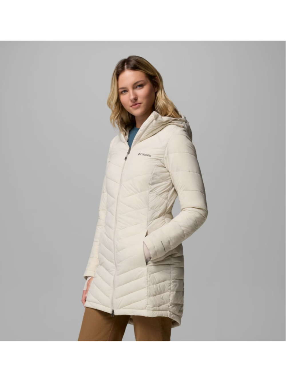 Columbia Joy Peak II Mid Hooded Jacket Womens XXL Ivory Omni-Heat NWT - Picture 4 of 9
